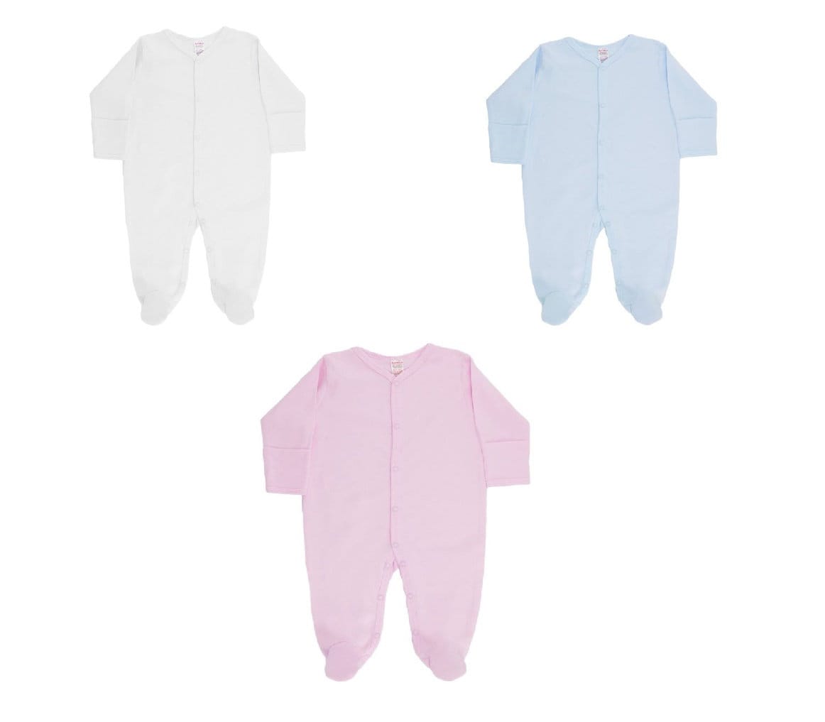 Embroidered Floral Letter Baby Sleepsuit - Personalized Cotton Gift