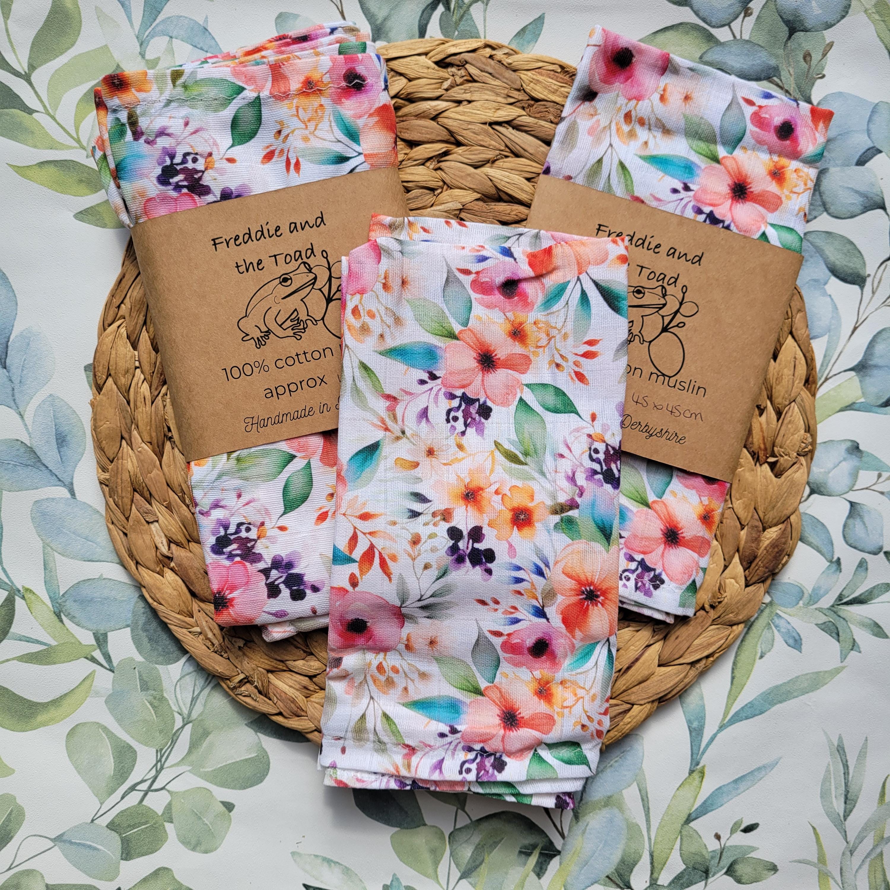 Floral Muslin Baby Swaddle Blanket | 100% Cotton