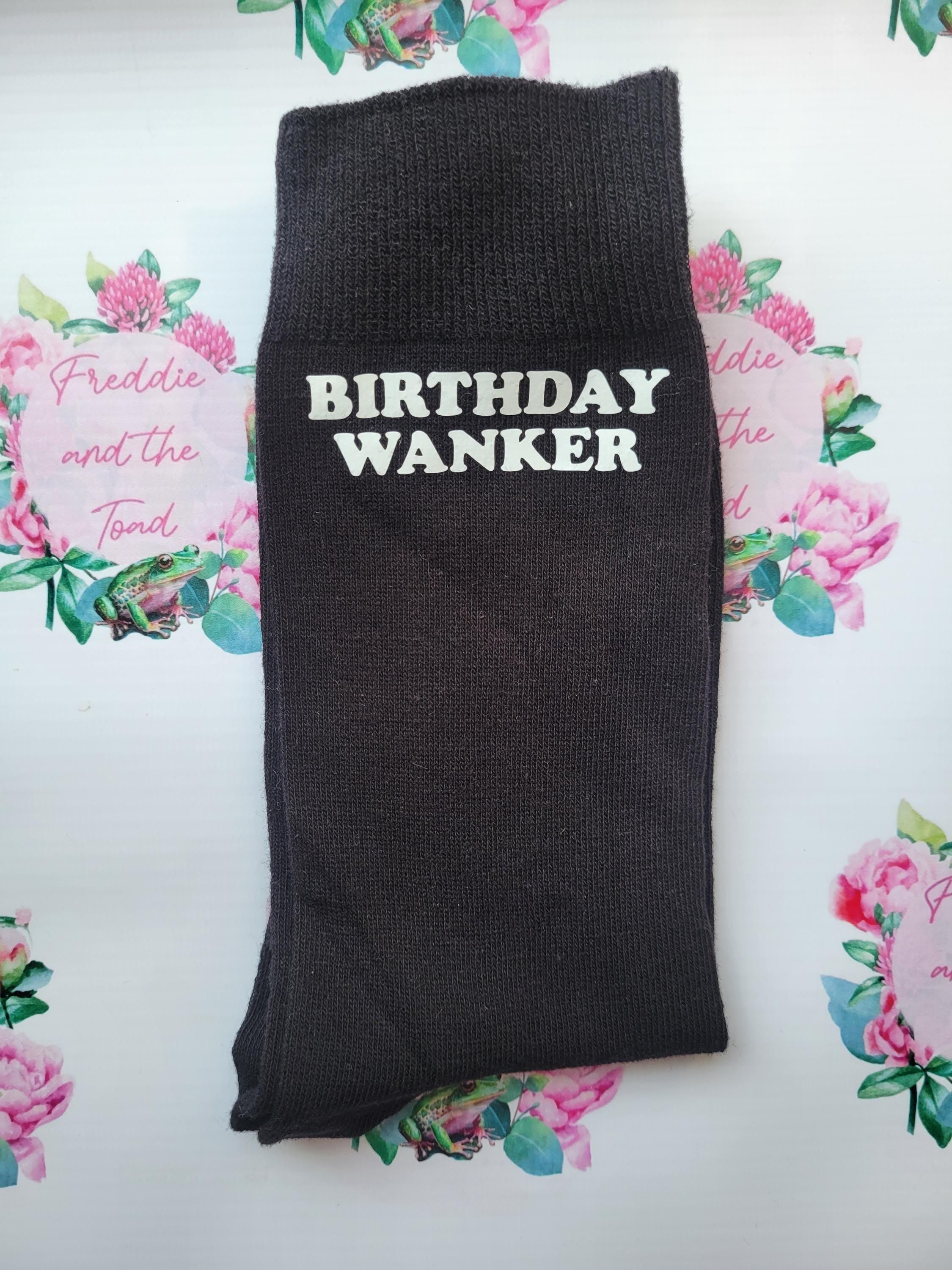 Birthday Wanker Socks | Novelty Heat Transfer Socks