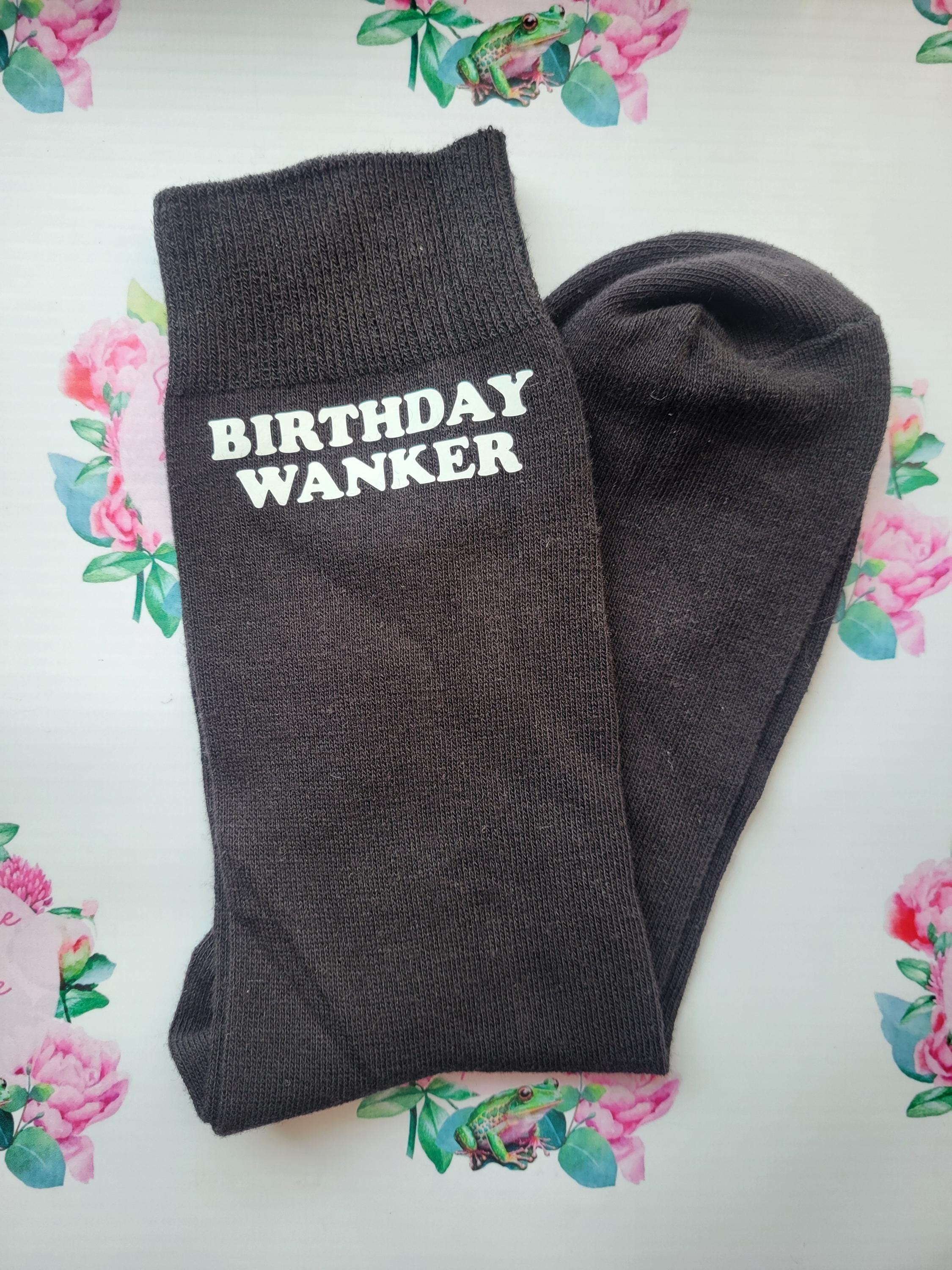 Birthday Wanker Socks | Novelty Heat Transfer Socks