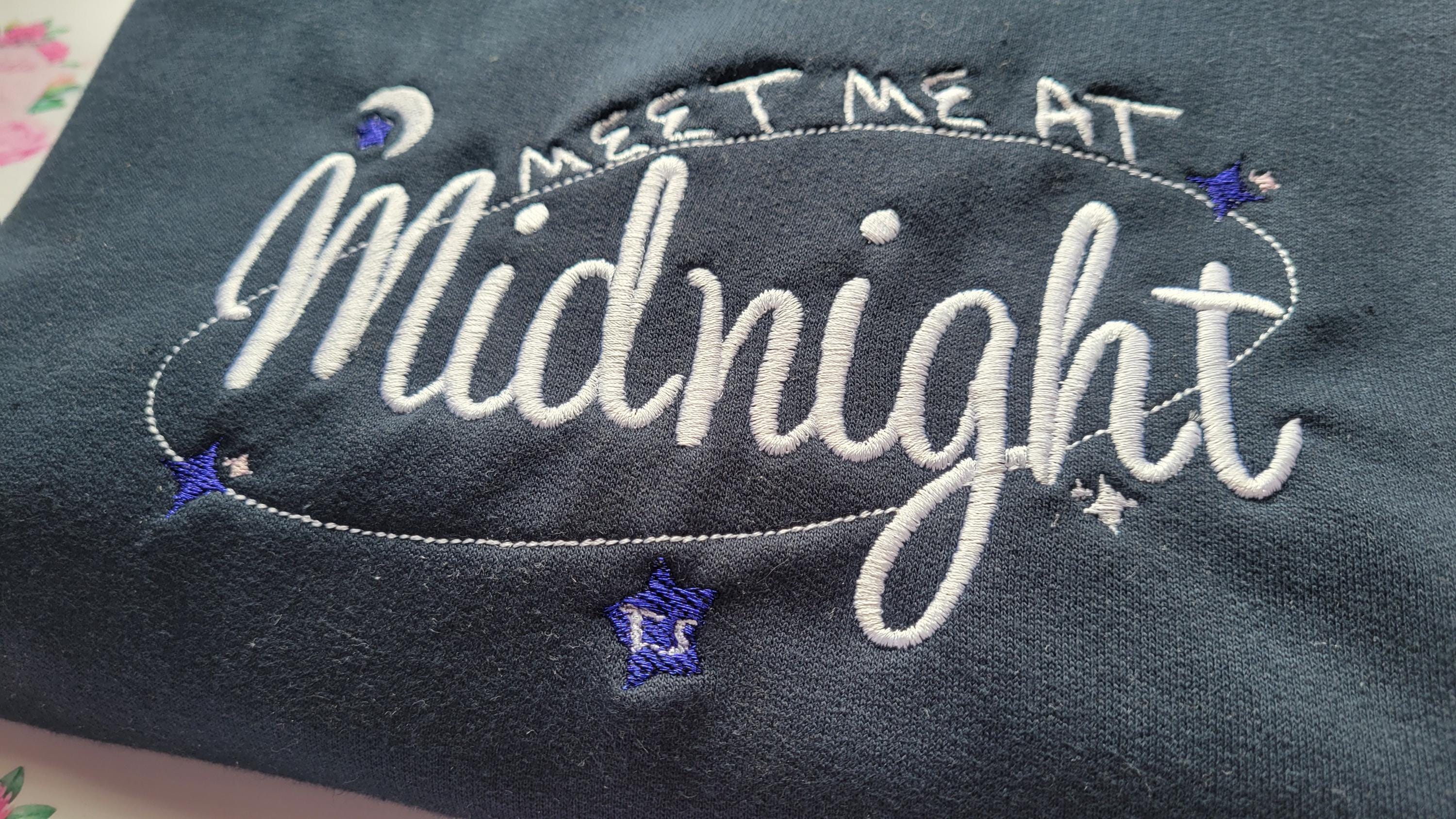Embroidered Taylor Midnights Hoodie/Sweater/Jumper: Eras Tour Gift