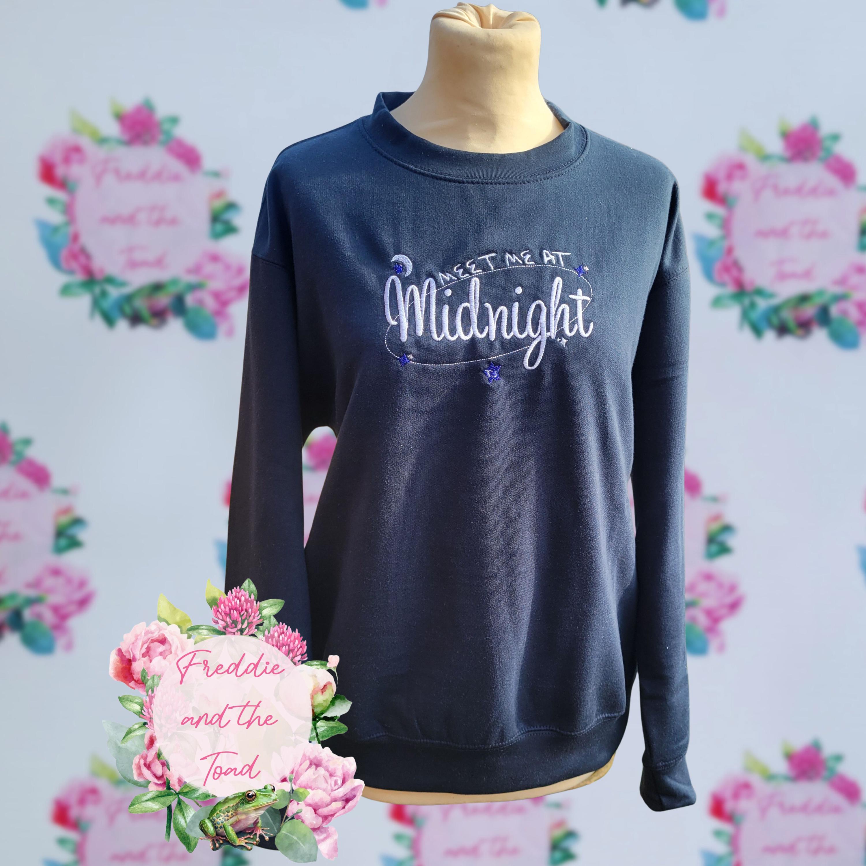 Embroidered Taylor Midnights Hoodie/Sweater/Jumper: Eras Tour Gift